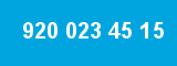 920 023 45 15 920 023 45 15
